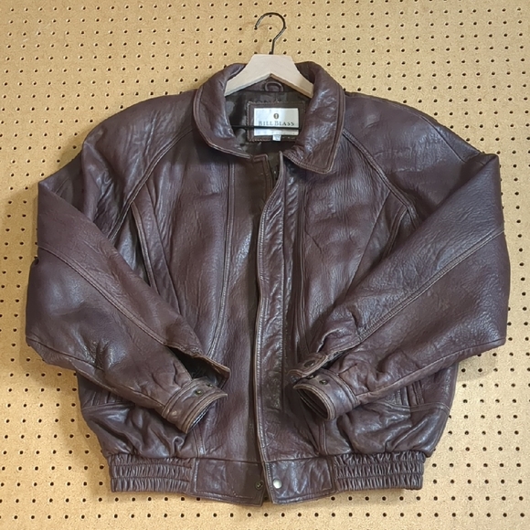 bill blass Other - Vintage Bill Blass Brown 100% Leather Bomber Jacket